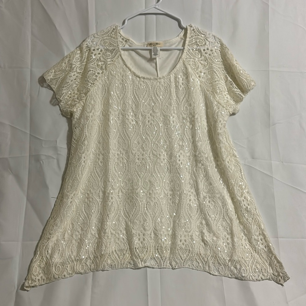 Brittany Cream Lace Blouse